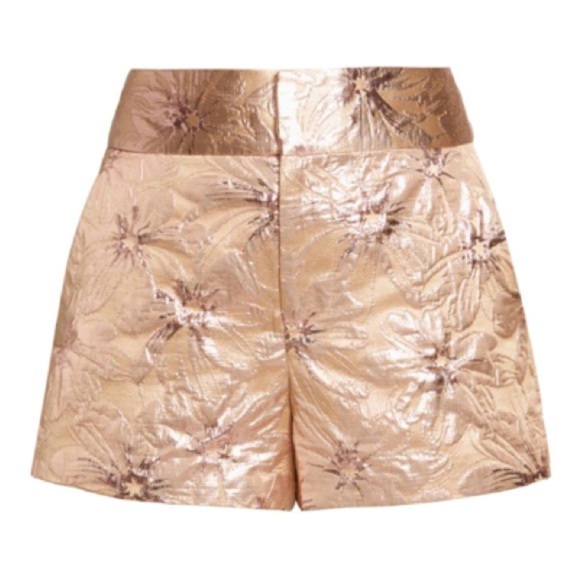 🆕 Cady Metallic Floral Jacquard Shorts - Picture 1 of 3